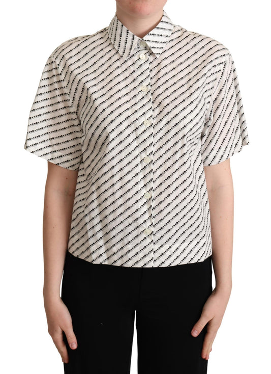 Dolce &amp; Gabbana Polo elegante de algodón con lunares