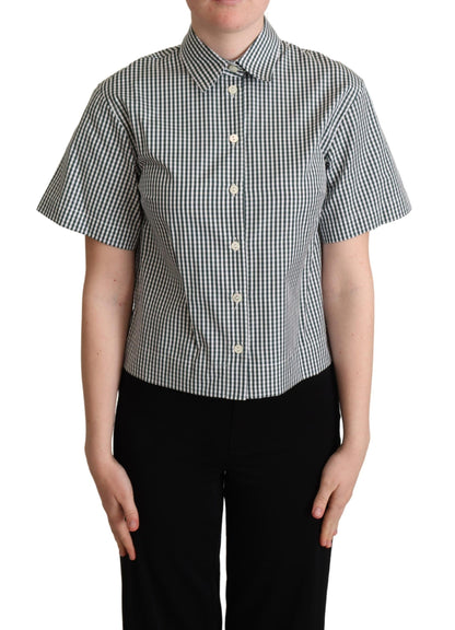 Dolce &amp; Gabbana Polo Elegante De Algodón A Cuadros