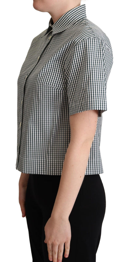 Dolce &amp; Gabbana Polo Elegante De Algodón A Cuadros