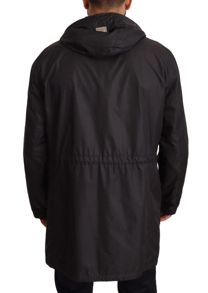 Dolce &amp; Gabbana Elegante chaqueta negra con capucha