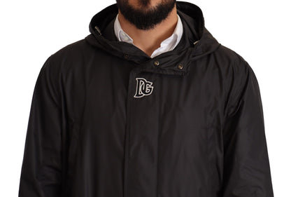 Dolce &amp; Gabbana Elegante chaqueta negra con capucha