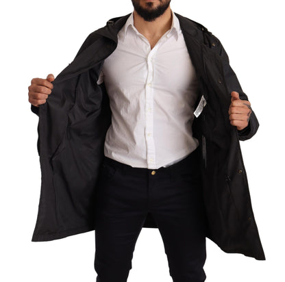 Dolce &amp; Gabbana Elegante chaqueta negra con capucha