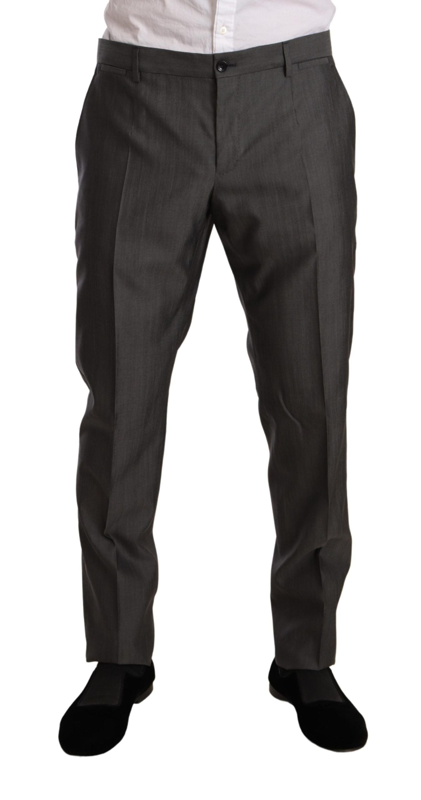 Dolce &amp; Gabbana Traje elegante de seda y lana Martini slim-fit