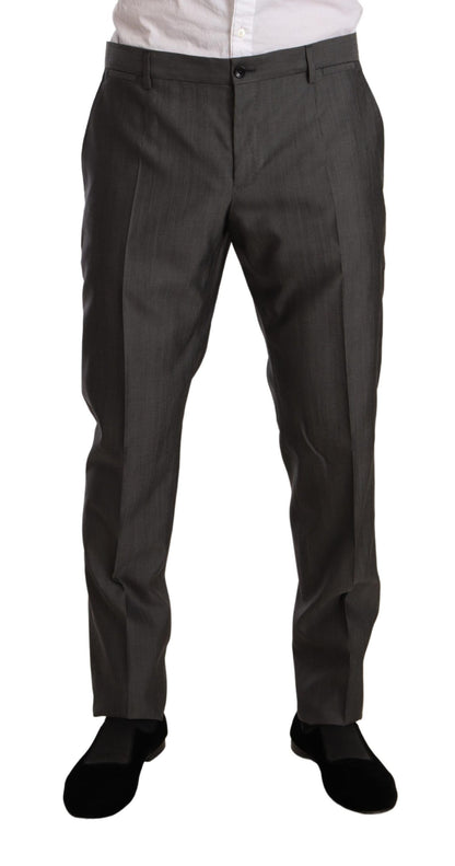 Dolce &amp; Gabbana Traje elegante de seda y lana Martini slim-fit