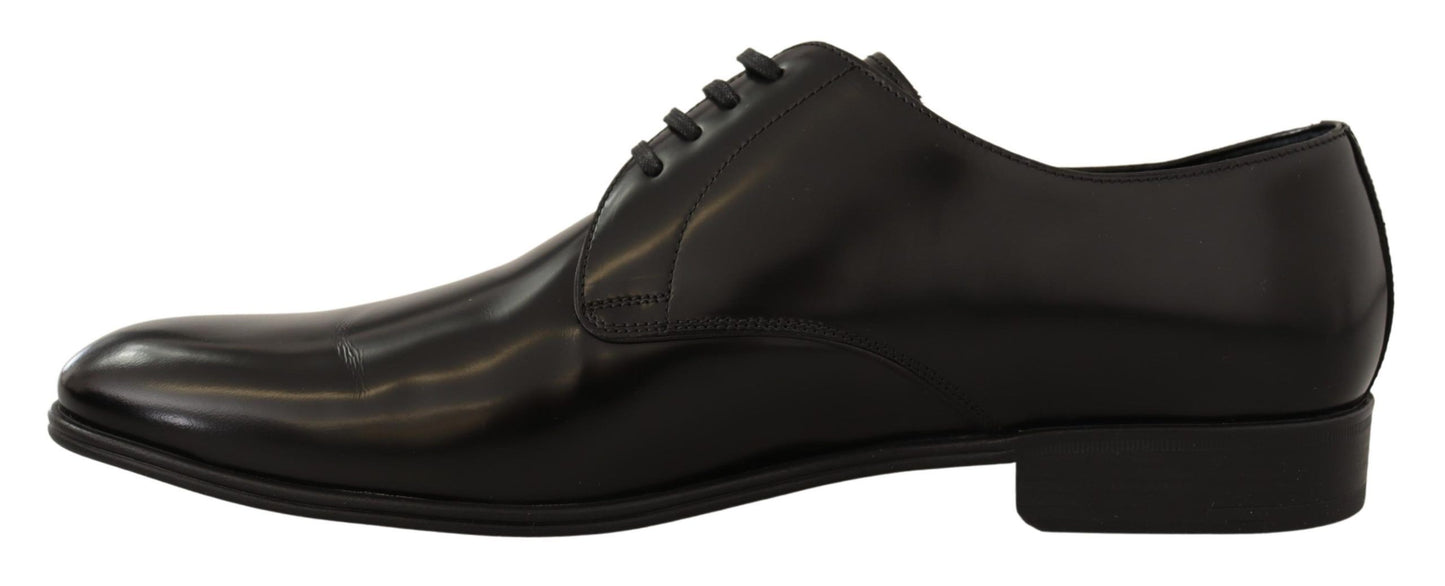 Dolce &amp; Gabbana Elegantes zapatos Derby de cuero negro