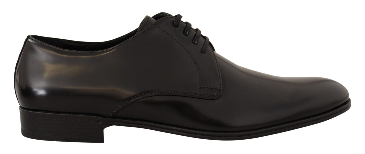Dolce &amp; Gabbana Elegantes zapatos Derby de cuero negro