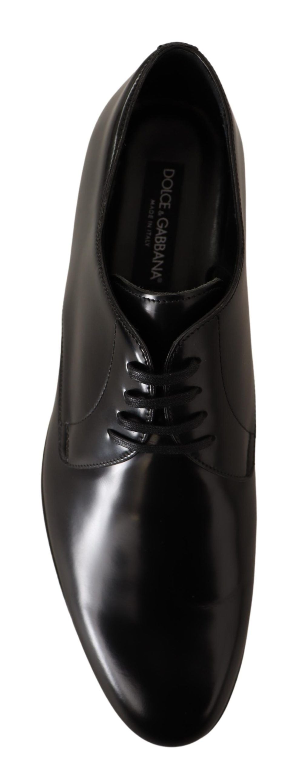 Dolce &amp; Gabbana Elegantes zapatos Derby de cuero negro