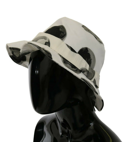 Dolce &amp; Gabbana Sombrero de pescador de algodón con lunares - Blanco y negro