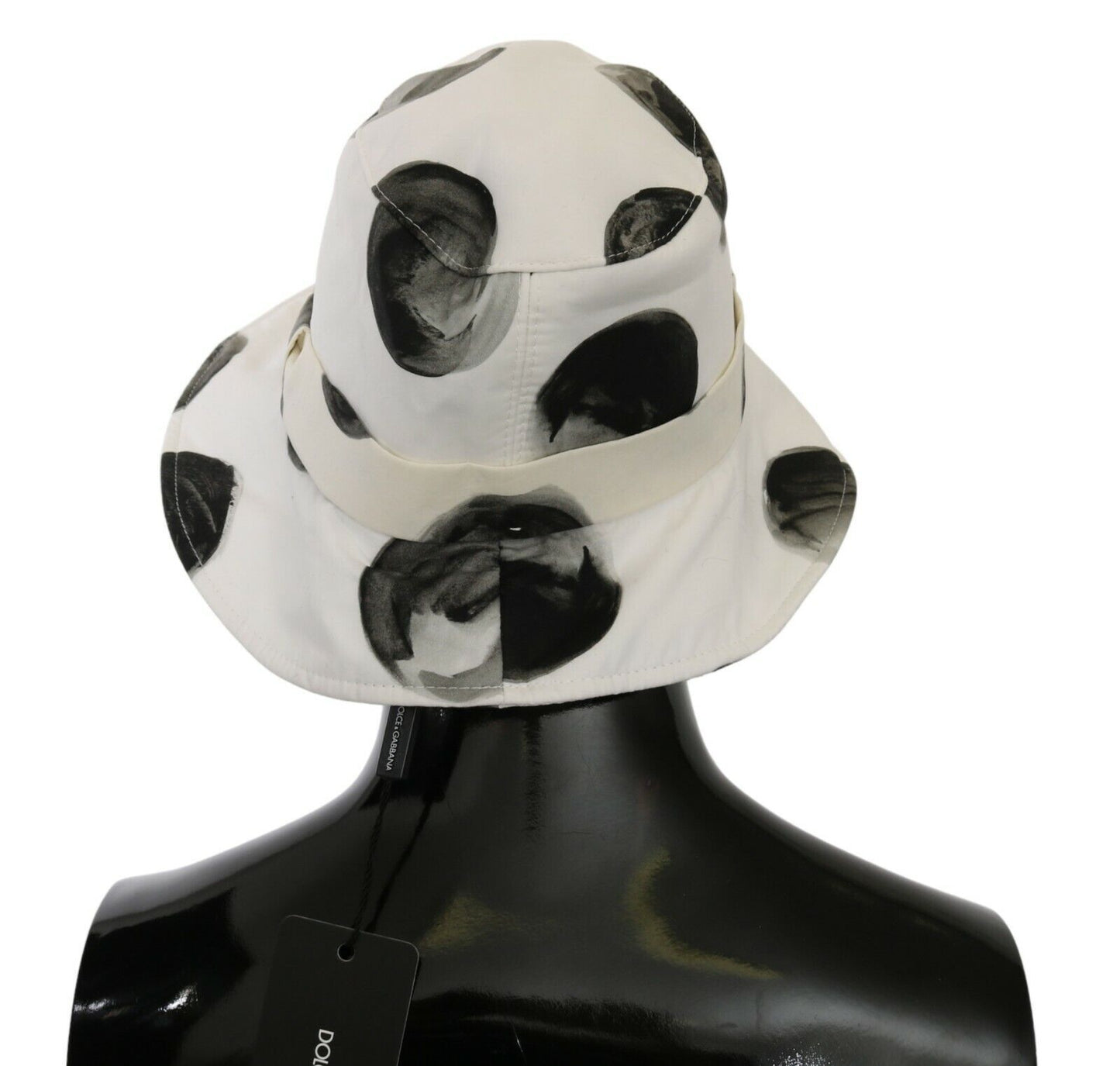 Dolce &amp; Gabbana Sombrero de pescador de algodón con lunares - Blanco y negro