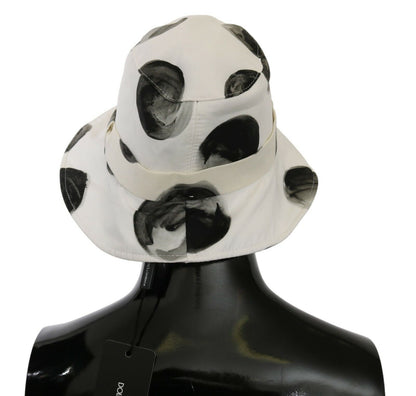Dolce &amp; Gabbana Sombrero de pescador de algodón con lunares - Blanco y negro