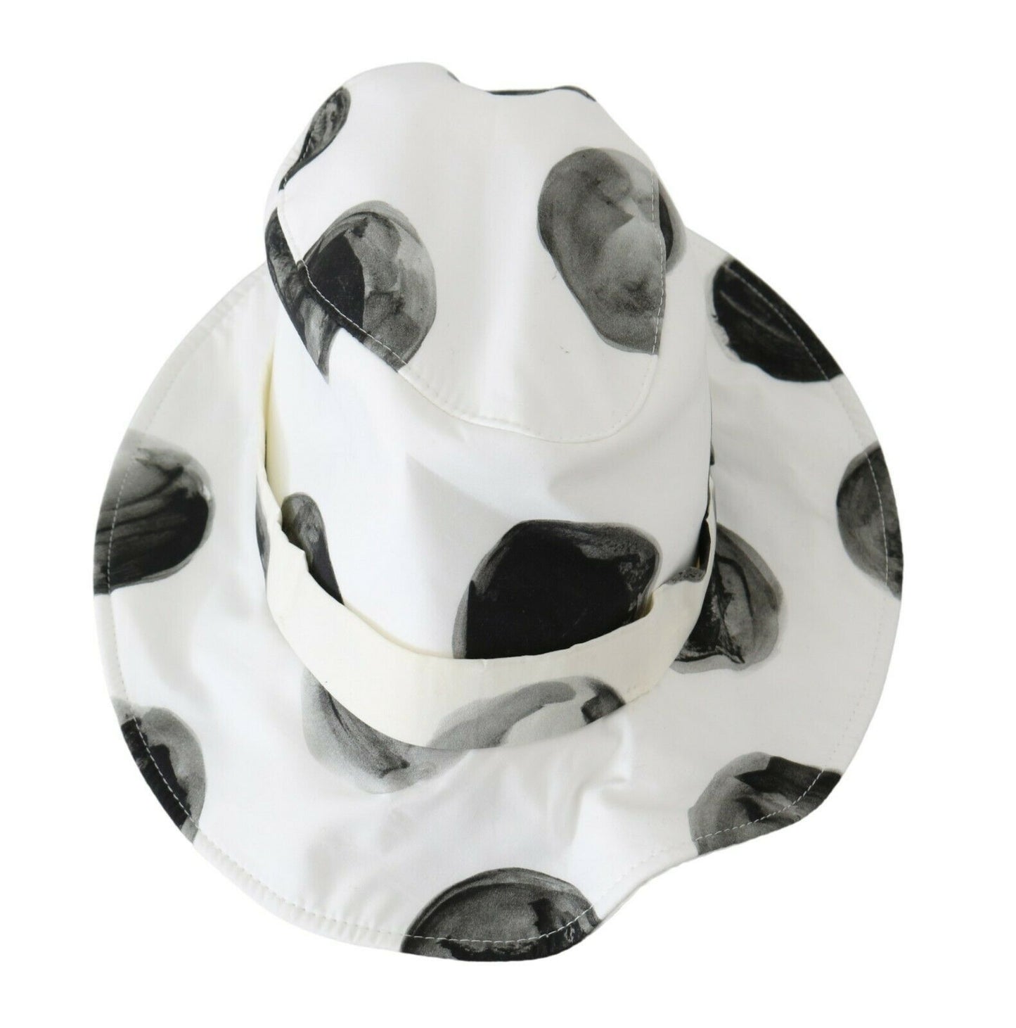 Dolce &amp; Gabbana Sombrero de pescador de algodón con lunares - Blanco y negro