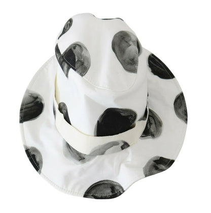 Dolce &amp; Gabbana Sombrero de pescador de algodón con lunares - Blanco y negro