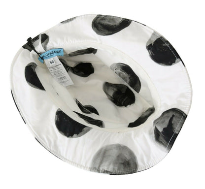 Dolce &amp; Gabbana Sombrero de pescador de algodón con lunares - Blanco y negro