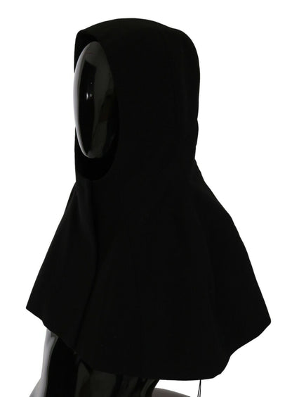 Dolce &amp; Gabbana Elegante bufanda negra con capucha