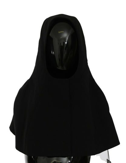 Dolce &amp; Gabbana Elegante bufanda negra con capucha