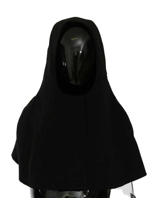 Dolce &amp; Gabbana Elegante bufanda negra con capucha