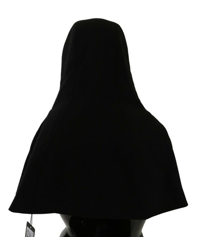 Dolce &amp; Gabbana Elegante bufanda negra con capucha