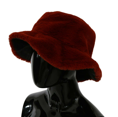 Dolce &amp; Gabbana Elegante gorra de pescador roja con detalle de logotipo