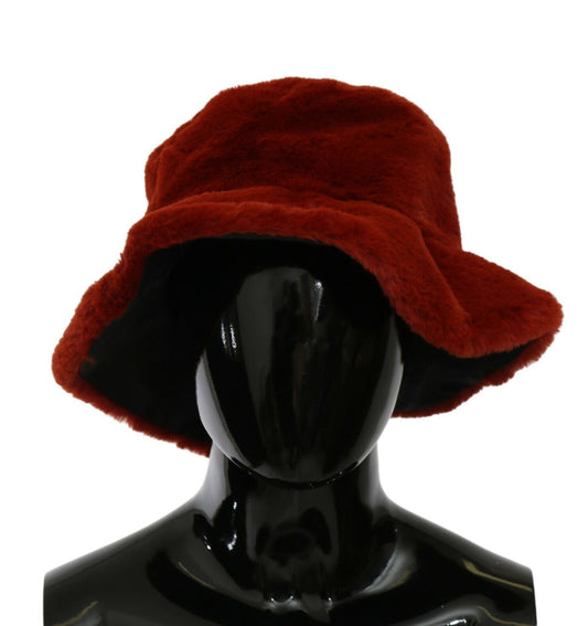 Dolce &amp; Gabbana Elegante gorra de pescador roja con detalle de logotipo