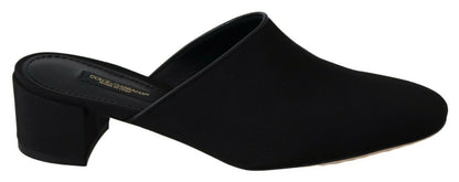 Dolce &amp; Gabbana Sandalias elegantes de grosgrain en negro