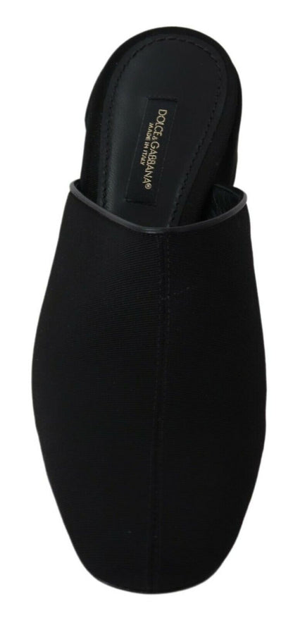 Dolce &amp; Gabbana Sandalias elegantes de grosgrain en negro