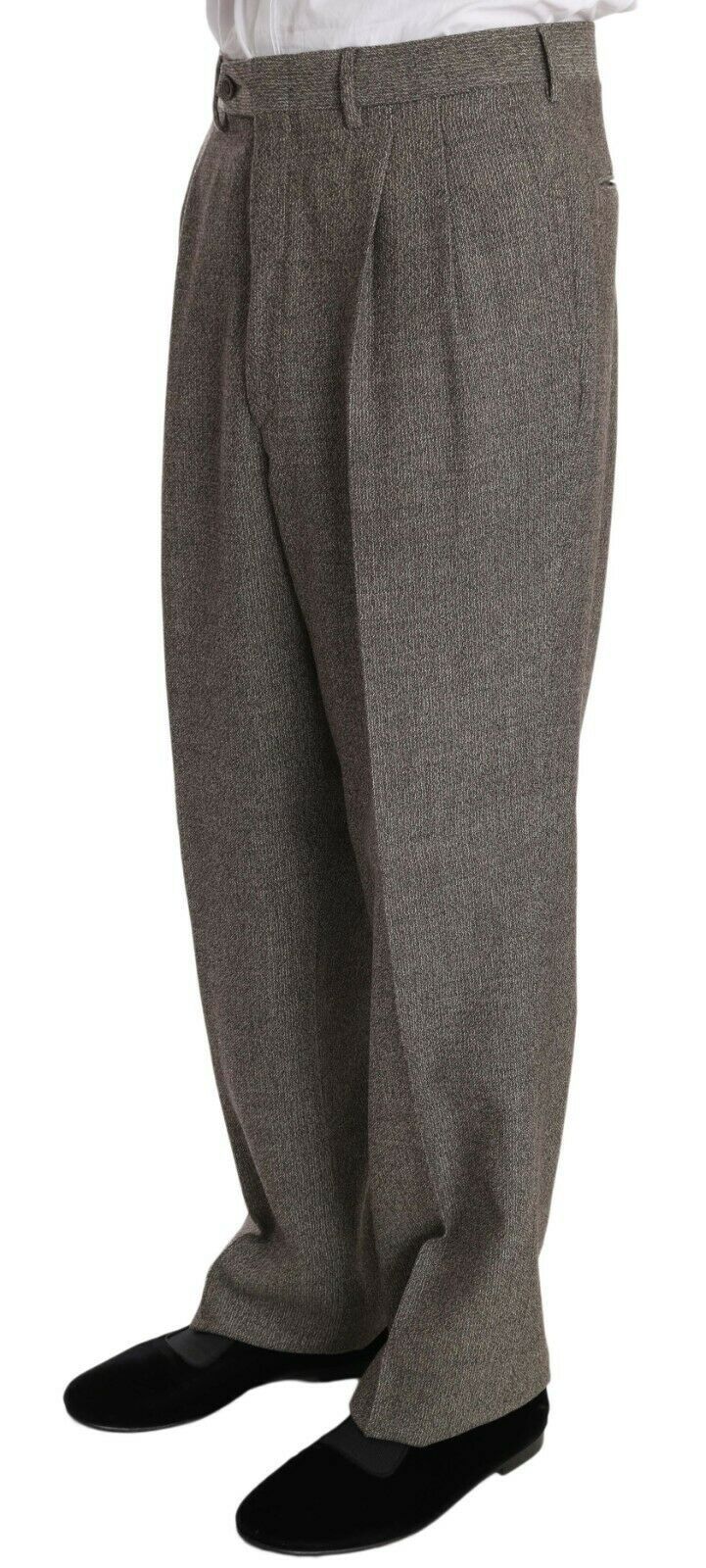 Fendi elegante traje de hombre de lana marrón claro