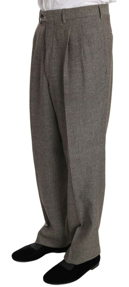 Fendi elegante traje de hombre de lana marrón claro