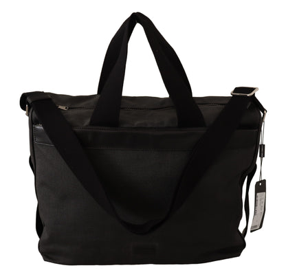Dolce &amp; Gabbana Elegante bolso mensajero de cuero y mezclilla para hombre