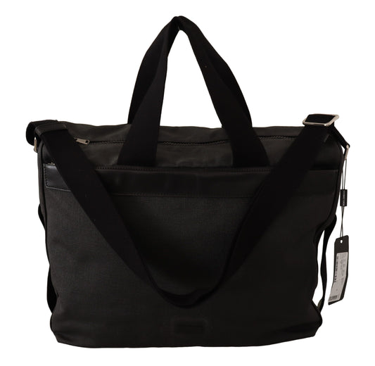 Dolce &amp; Gabbana Elegante bolso mensajero de cuero y mezclilla para hombre