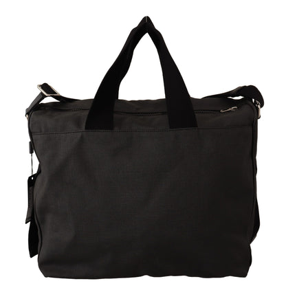 Dolce &amp; Gabbana Elegante bolso mensajero de cuero y mezclilla para hombre