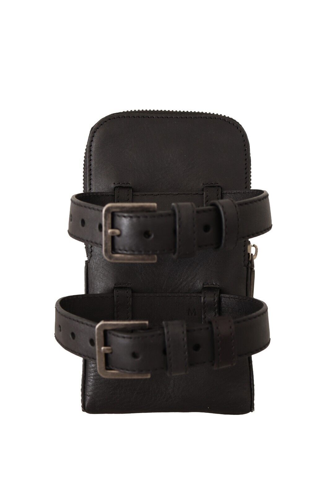Dolce &amp; Gabbana Elegant Black Leather Double-Strap Multi Kit