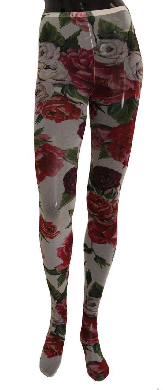 Dolce &amp; Gabbana Medias elegantes de malla con estampado floral
