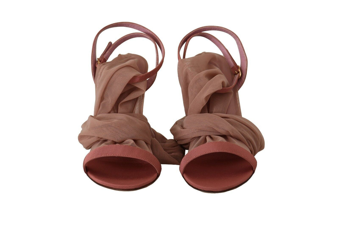 Dolce &amp; Gabbana Elegantes sandalias de tacón con tira al tobillo en color rosa