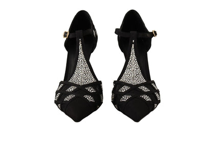 Dolce &amp; Gabbana Elegantes zapatos de tacón de ante con adornos de cristales