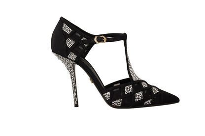 Dolce &amp; Gabbana Elegantes zapatos de tacón de ante con adornos de cristales