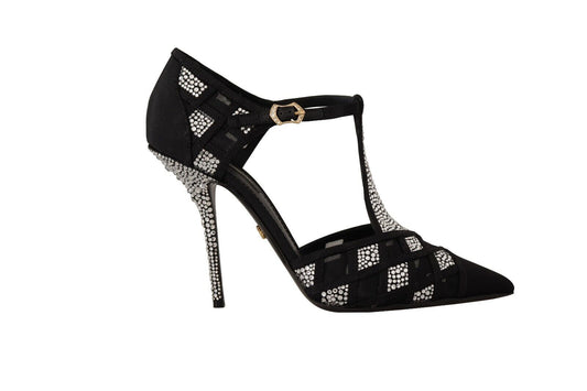 Dolce &amp; Gabbana Elegantes zapatos de tacón de ante con adornos de cristales