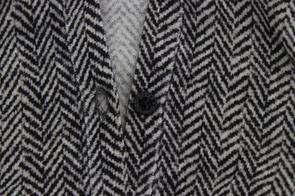 Dolce &amp; Gabbana Elegant Black and White Wool Cardigan