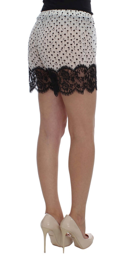 Dolce &amp; Gabbana Elegant Silk Lace Sleep-Shorts
