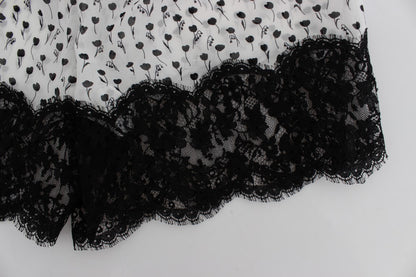 Dolce &amp; Gabbana Elegant Silk Lace Sleep-Shorts