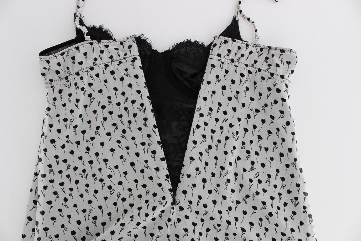 Dolce &amp; Gabbana Elegant Floral Lace Silk Shirt