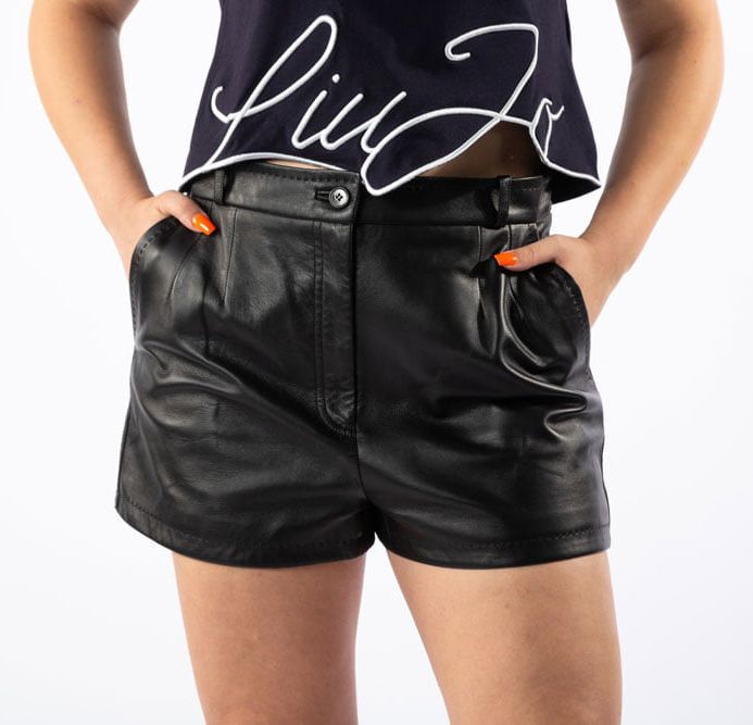 Dolce & Gabbana Black Lambskin Women's Short