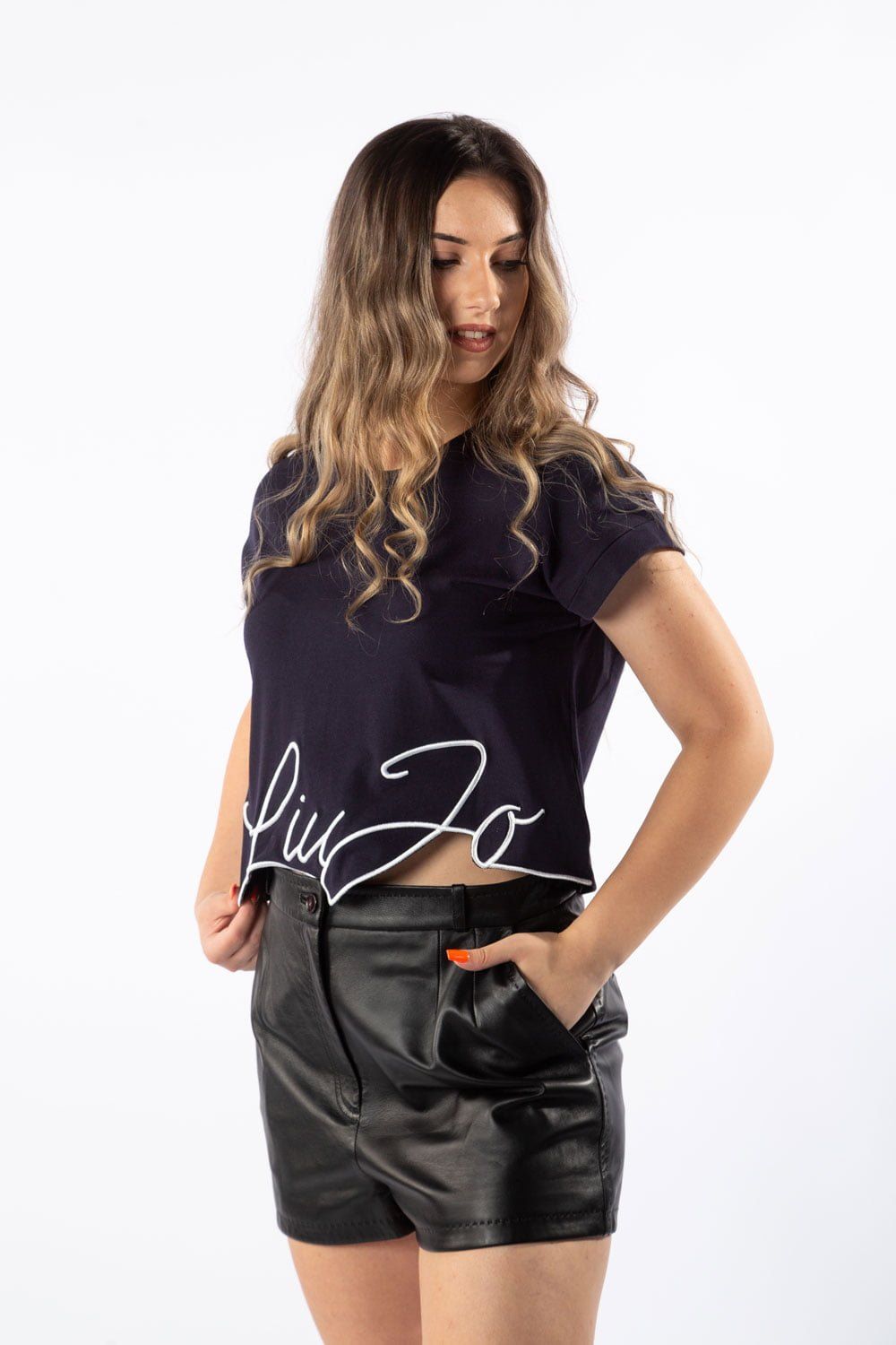 Dolce & Gabbana Black Lambskin Women's Short