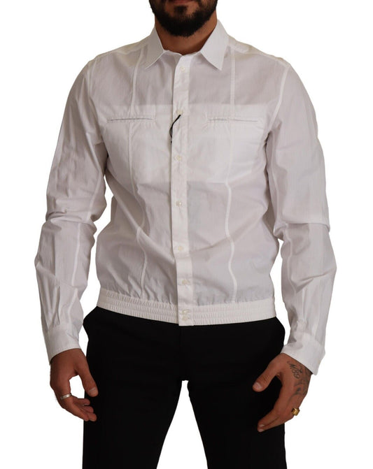 Dolce &amp; Gabbana Elegante Camisa Italiana De Algodón Blanco