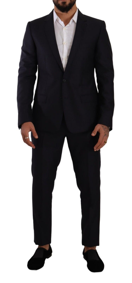 Dolce &amp; Gabbana Traje elegante de hombre de cachemir, seda y lana de corte slim