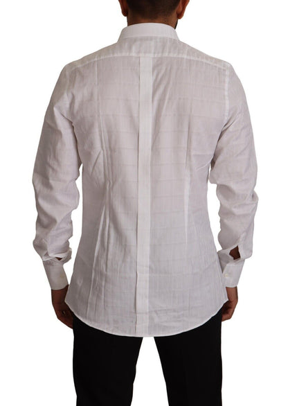 Dolce &amp; Gabbana Camisa de vestir elegante de algodón blanca - Corte slim