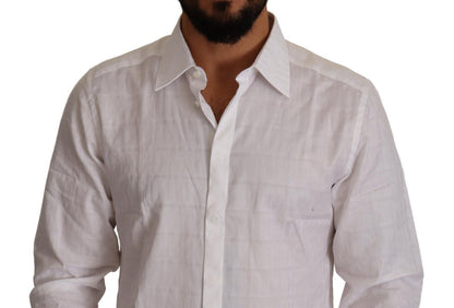 Dolce &amp; Gabbana Camisa de vestir elegante de algodón blanca - Corte slim