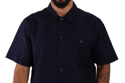 Dolce &amp; Gabbana Elegante camisa casual con botones azul marino