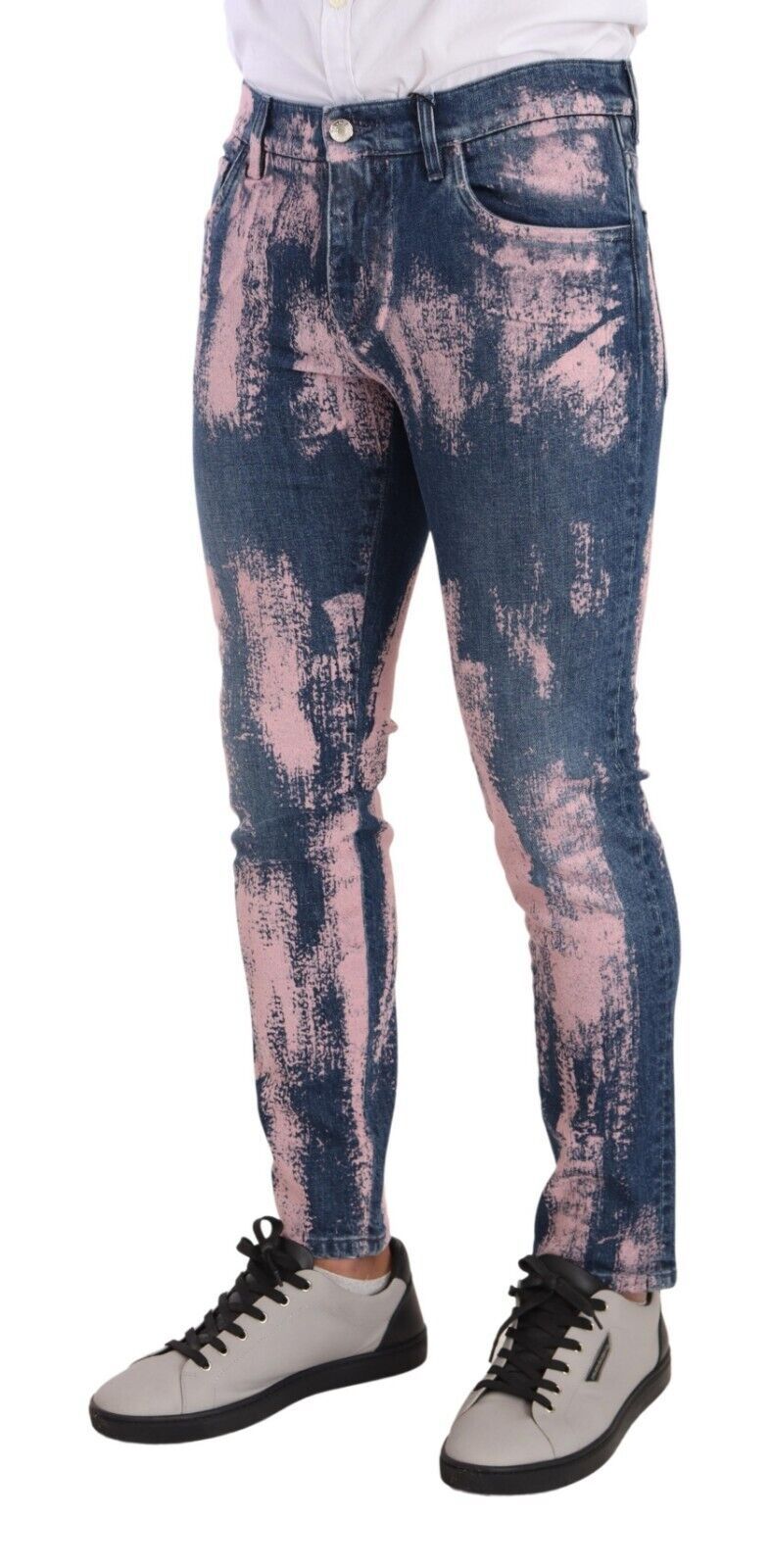 Dolce &amp; Gabbana Elegant Skinny Slim Fit Denim Jeans in Tie Dye