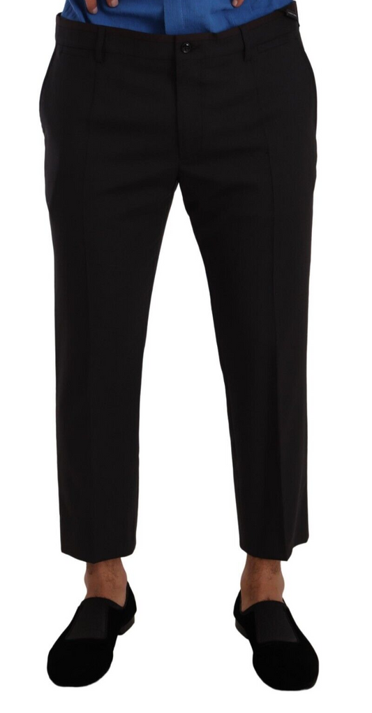 Dolce &amp; Gabbana Pantalones elásticos de lana elegantes recortados