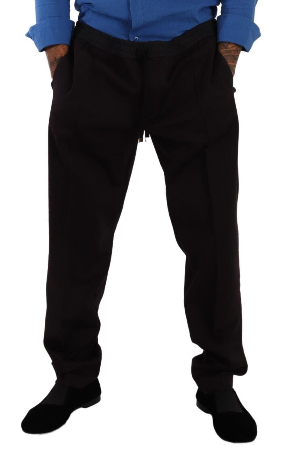 Dolce &amp; Gabbana Elegant Burgundy Cotton Joggers